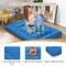 Costway Full/King/Queen/Twin Futon Mattress Japanese Floor Sleeping Pad Washable Cover Carry Bag Blue
